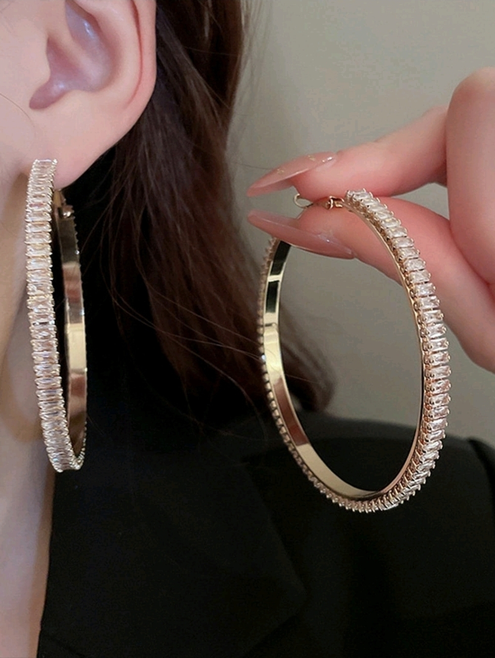 Crystal Hoopz ▪︎ 925 Sterling ▪︎ Elegant ▪︎ Gold